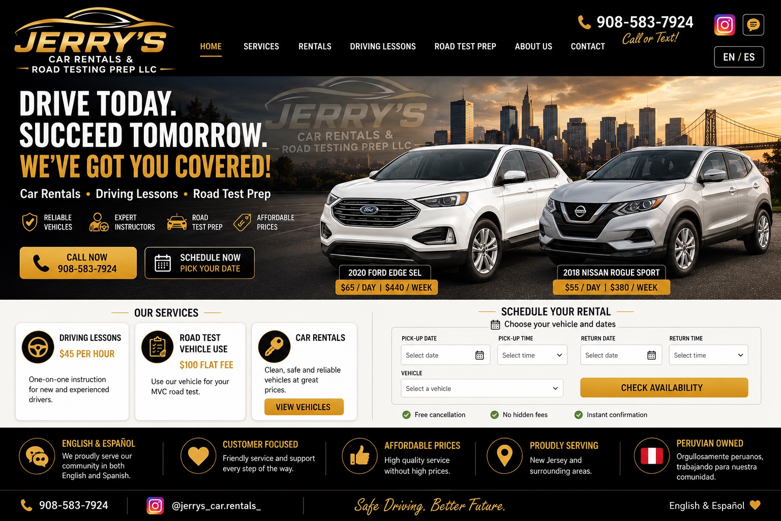 Jerry's website design